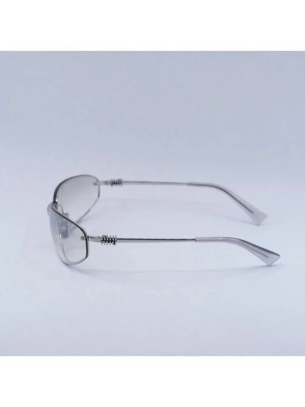 Miu Miu MUA50S 1BC8H1 Sunglasses Silver Rectangle Frame